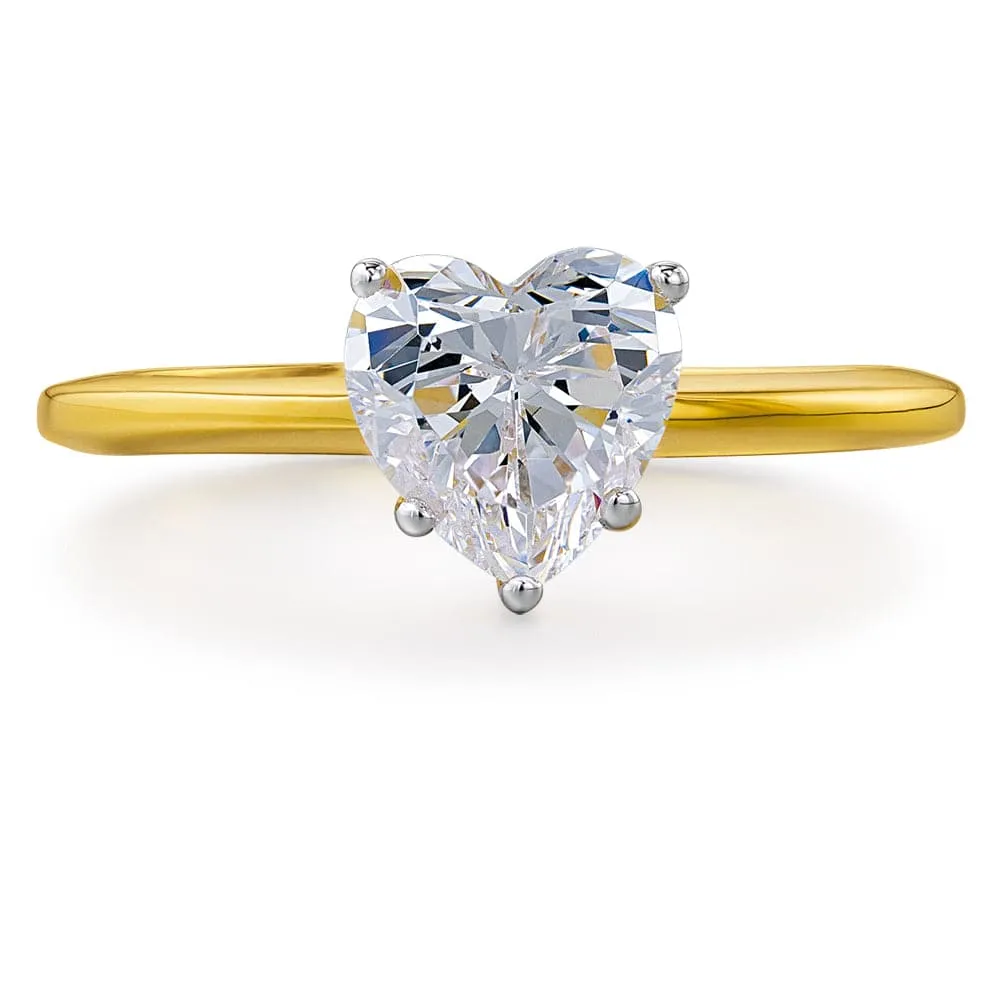 1 ct. Heart Solitaire Ring
