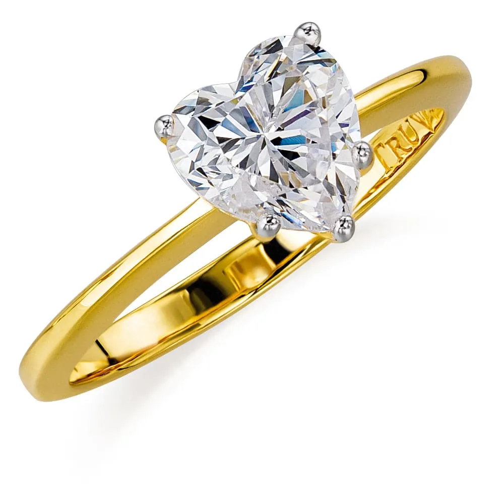 1 ct. Heart Solitaire Ring
