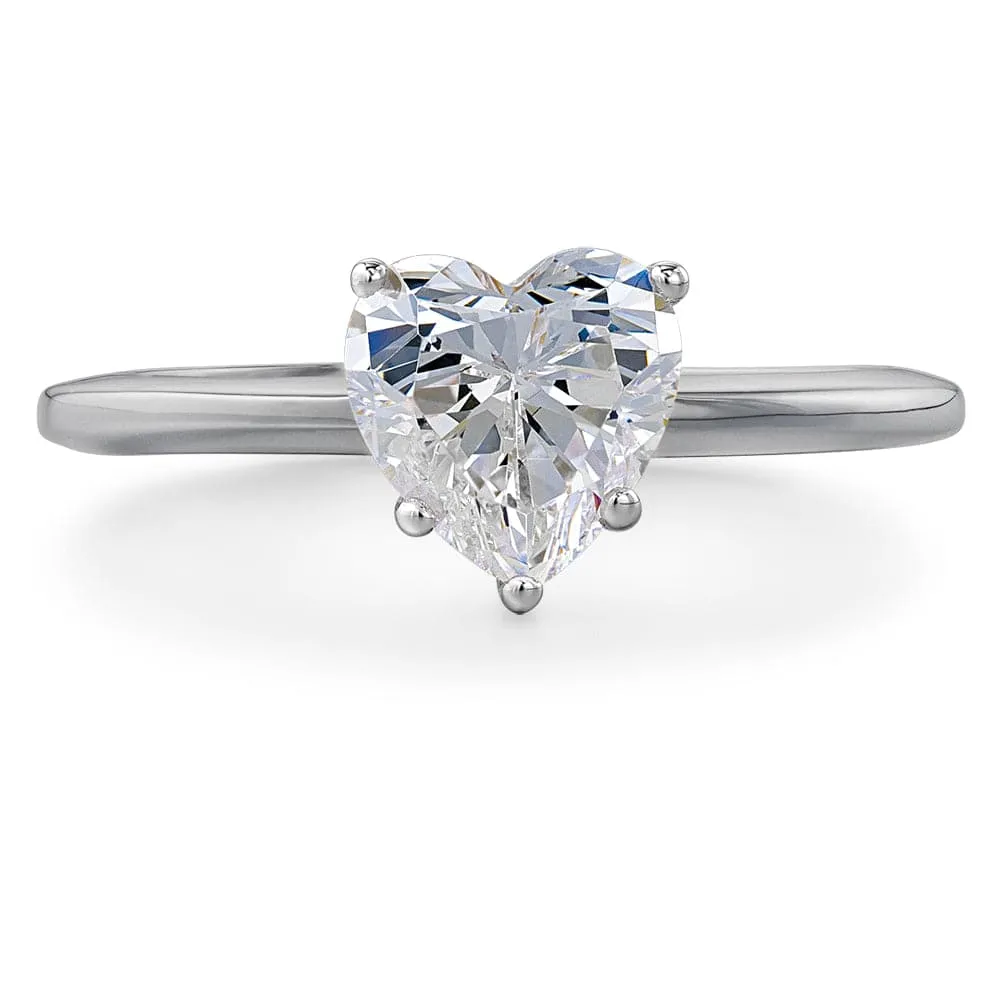 1 ct. Heart Solitaire Ring