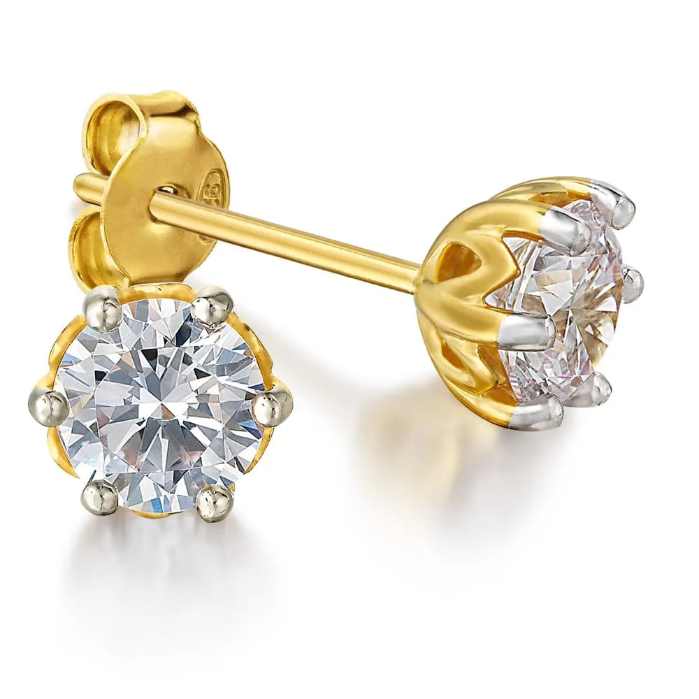 1 ct. t.w. Tulip Stud Earrings