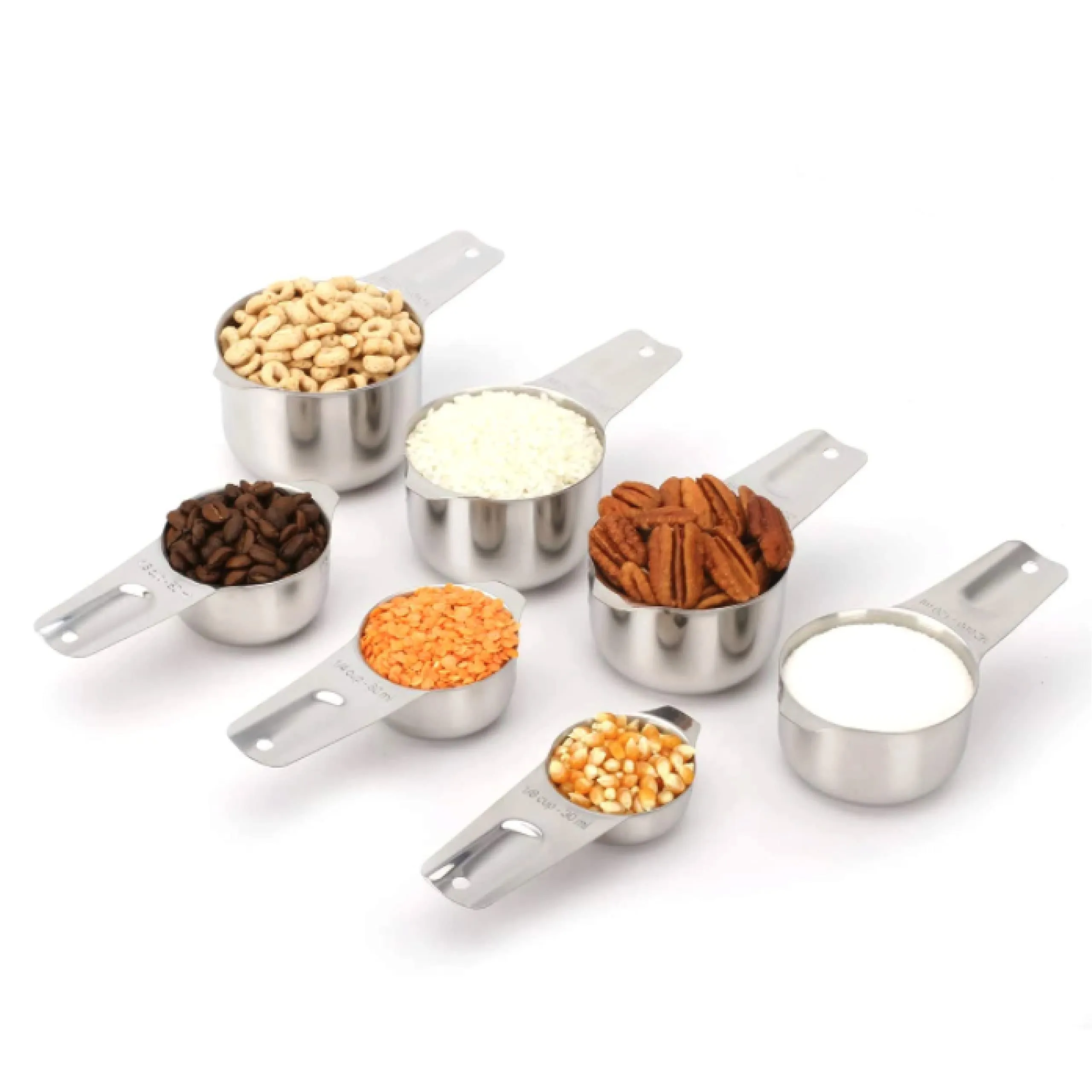 1 Cup Measuring Cup Gold Stainless Steel Metal, Accurate, Engraved Markings US & Metric (240 ml)