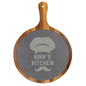 10 1/2" x 14 1/2" Acacia Wood with Slate Cutting Board