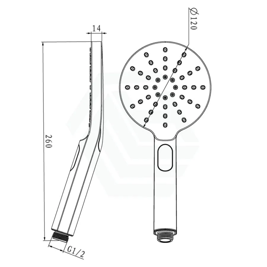 10 inch 250mm Round Chrome Twin Shower Station Top Water Inlet with 3 Functions Handheld