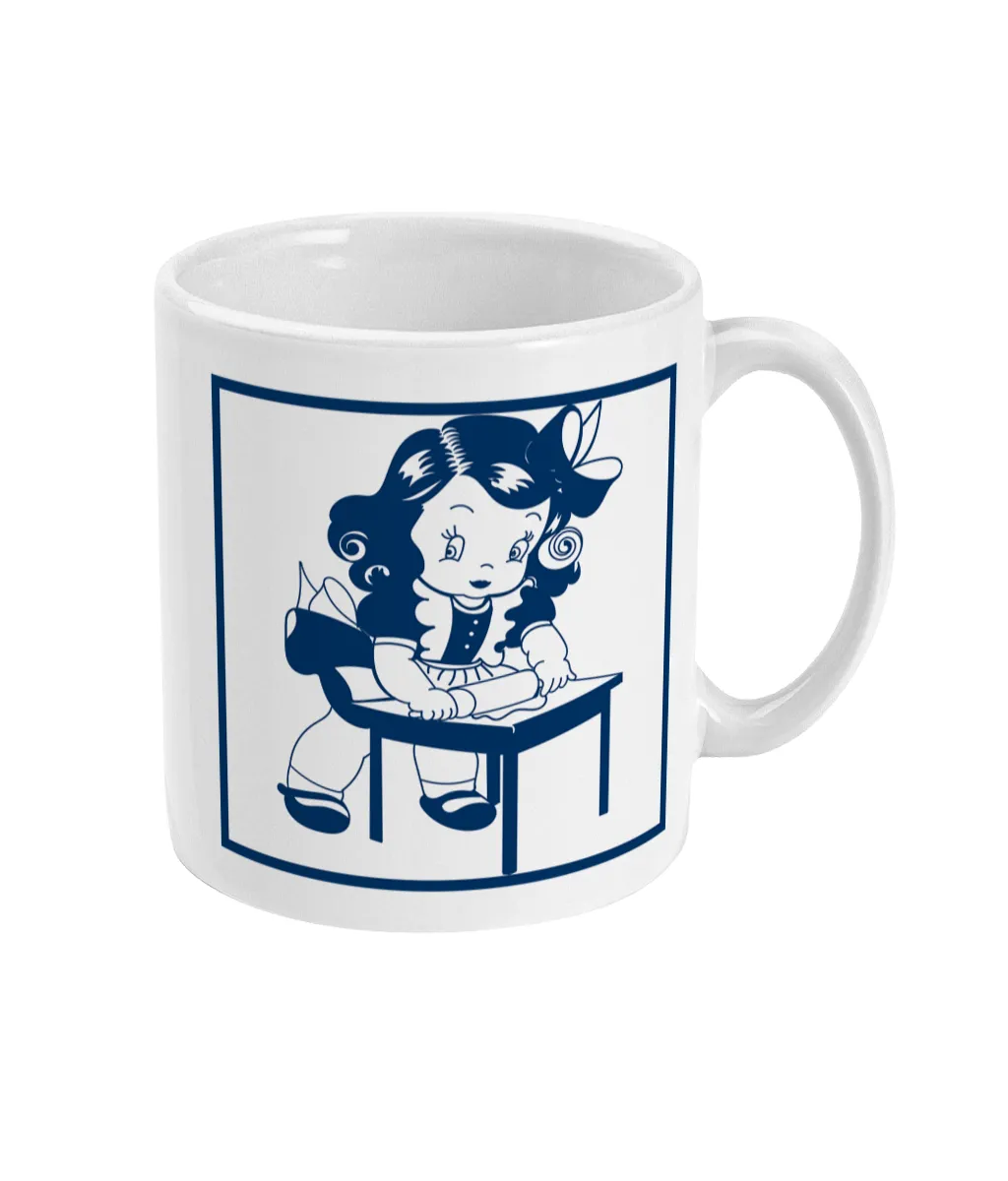 11oz Mug Girl with rolling pin
