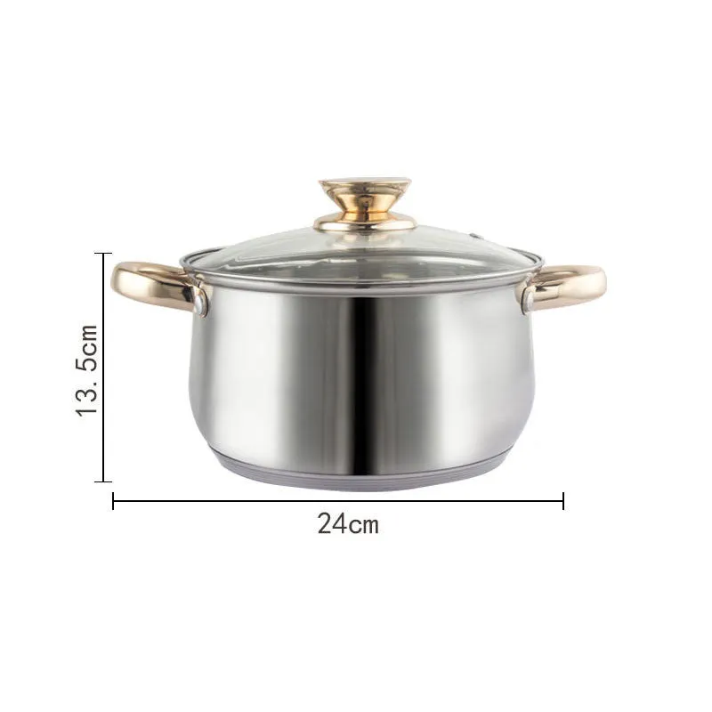 12-Piece Stainless Steel Cookware Set | Stock Pot, Pan, Saucepan, and Casserole Kettle Set