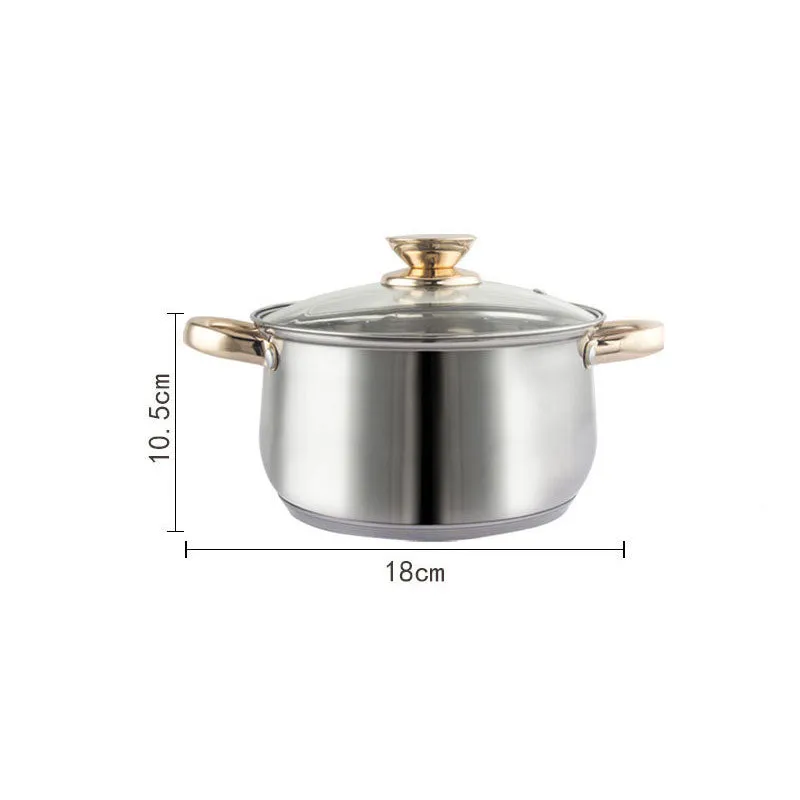 12-Piece Stainless Steel Cookware Set | Stock Pot, Pan, Saucepan, and Casserole Kettle Set
