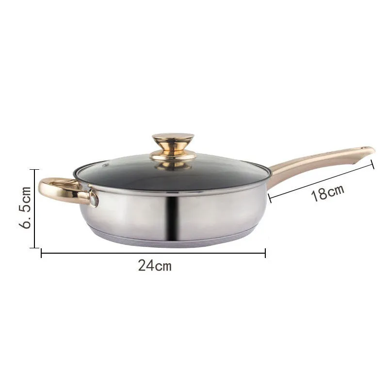 12-Piece Stainless Steel Cookware Set | Stock Pot, Pan, Saucepan, and Casserole Kettle Set