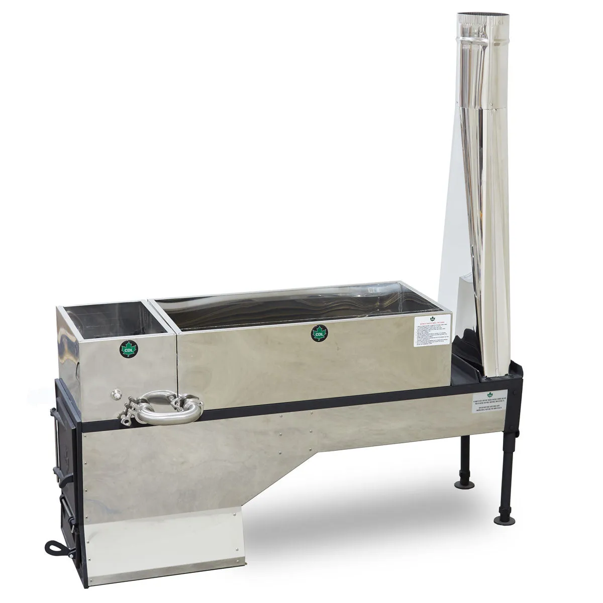 18"x48" CDL Evaporator w/5" Flues, Stainless Arch and Stainless Stack