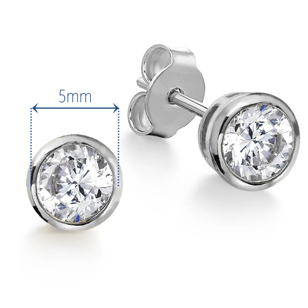 2 ct. t.w. Bezel Solitaire Studs