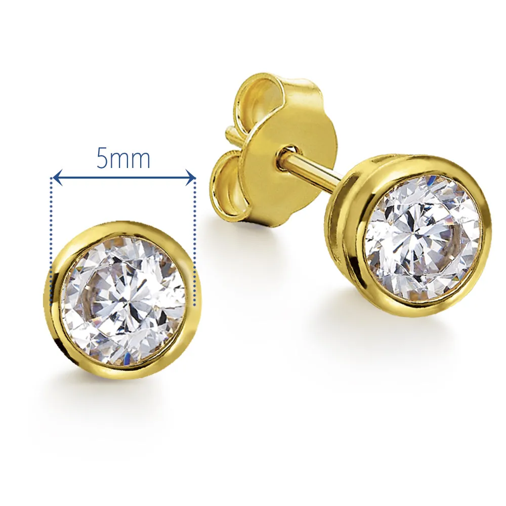 2 ct. t.w. Bezel Solitaire Studs