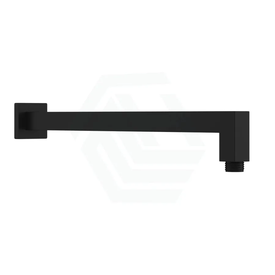 400mm Square Wall Mounted Shower Arm Matt Black