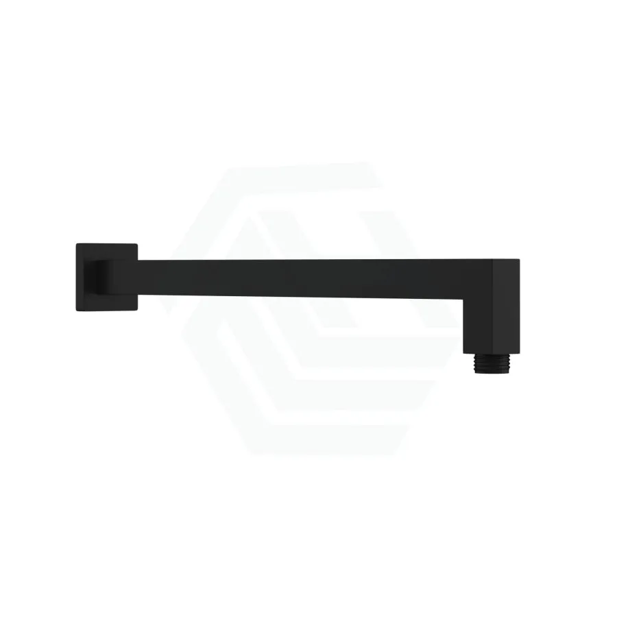 400mm Square Wall Mounted Shower Arm Matt Black