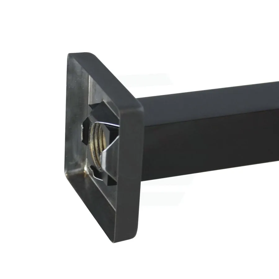 400mm Square Wall Mounted Shower Arm Matt Black