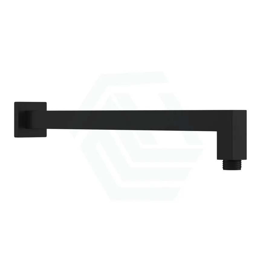400mm Square Wall Mounted Shower Arm Matt Black