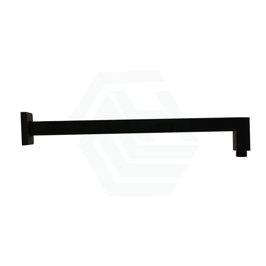 400mm Square Wall Mounted Shower Arm Matt Black