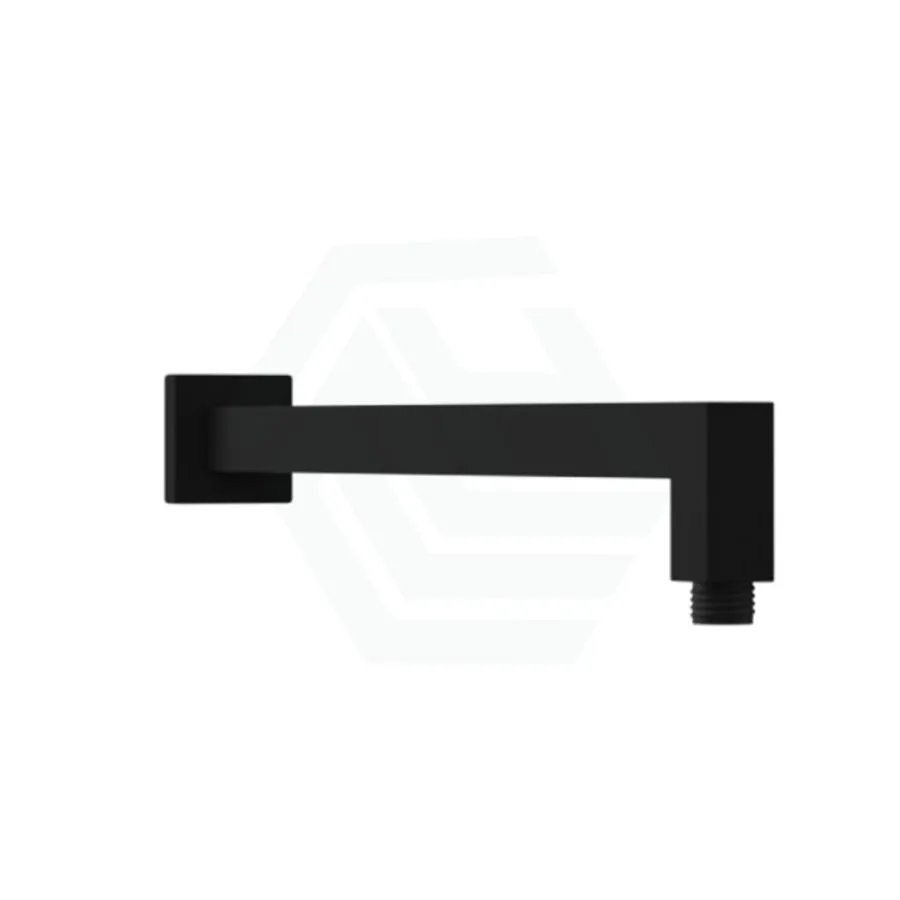 400mm Square Wall Mounted Shower Arm Matt Black