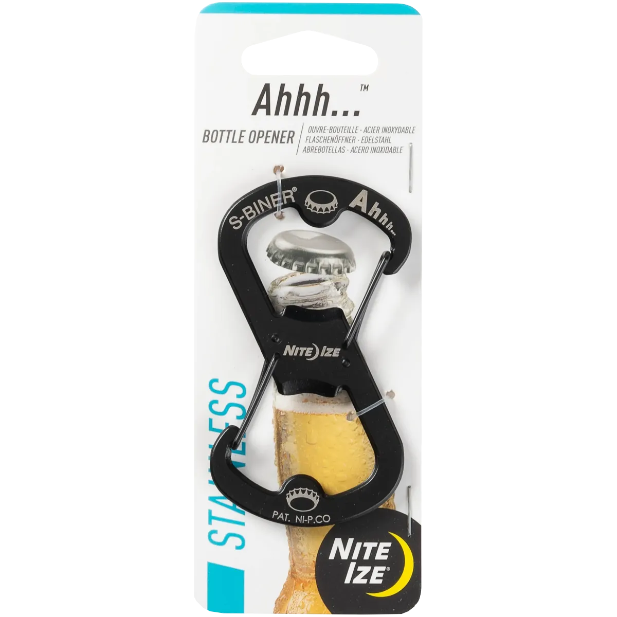 Ahhh... Stainless Bottle Opener Black