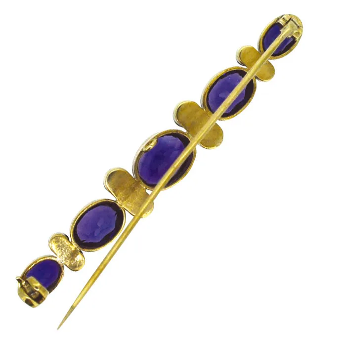 Amethyst & Pearl Stock Pin