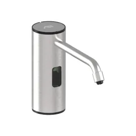 ASI 0334-S Auto, Liquid Soap / Gel Hand Sanitizer Dispenser (Batt./AC) Satin Stainless, 50.7 oz., Vanity Mount