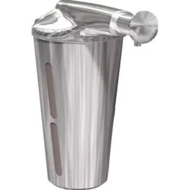 ASI 0351 Commercial Liquid Soap Dispenser, Surface-Mounted, Manual-Push, Stainless Steel - 12 Oz