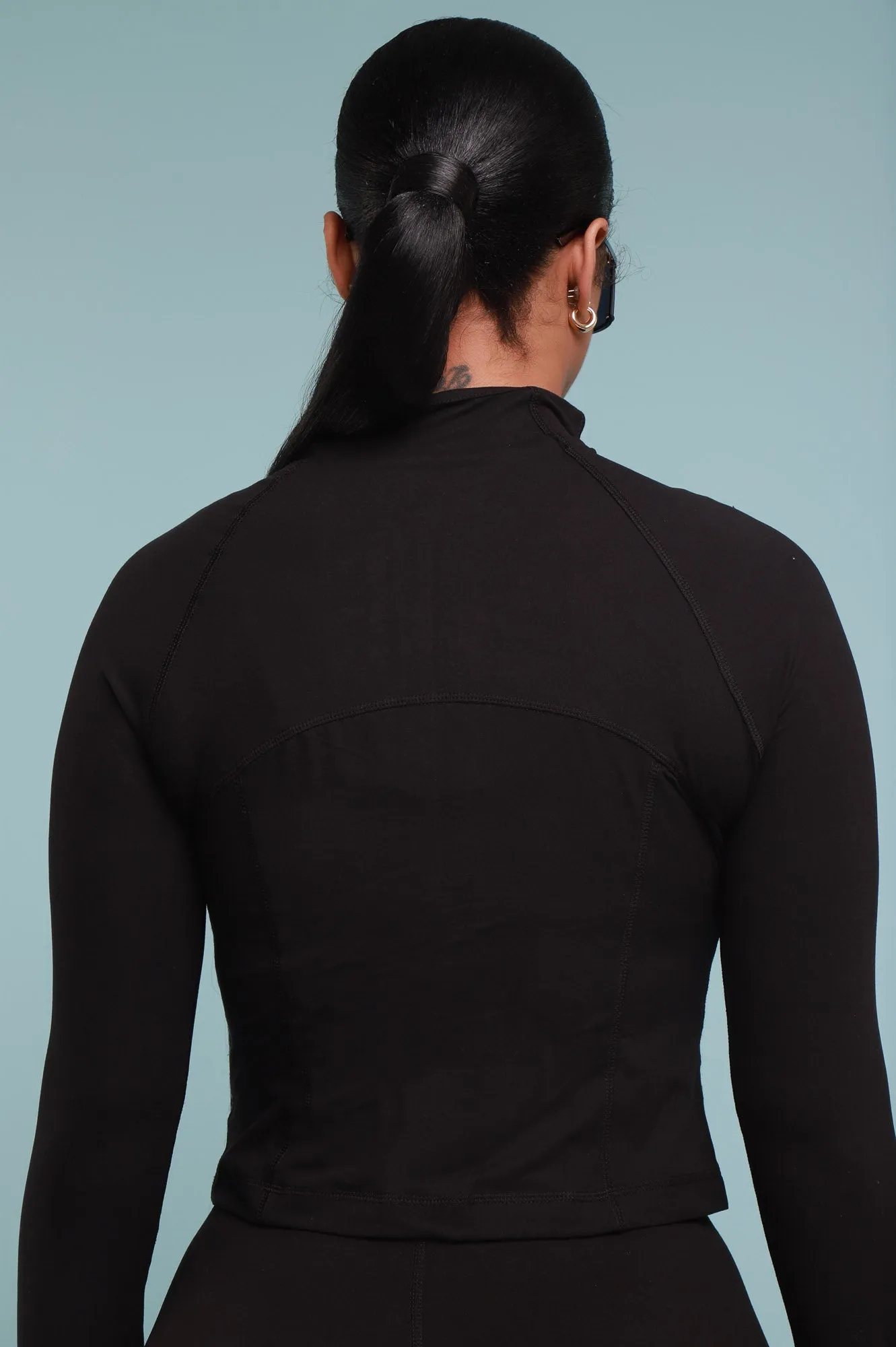 Before It's Over Long Sleeve Athletic Jacket - Black