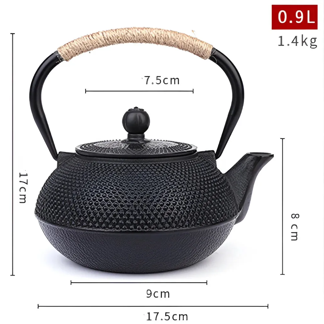 Black Japanese Cast Iron Teapot