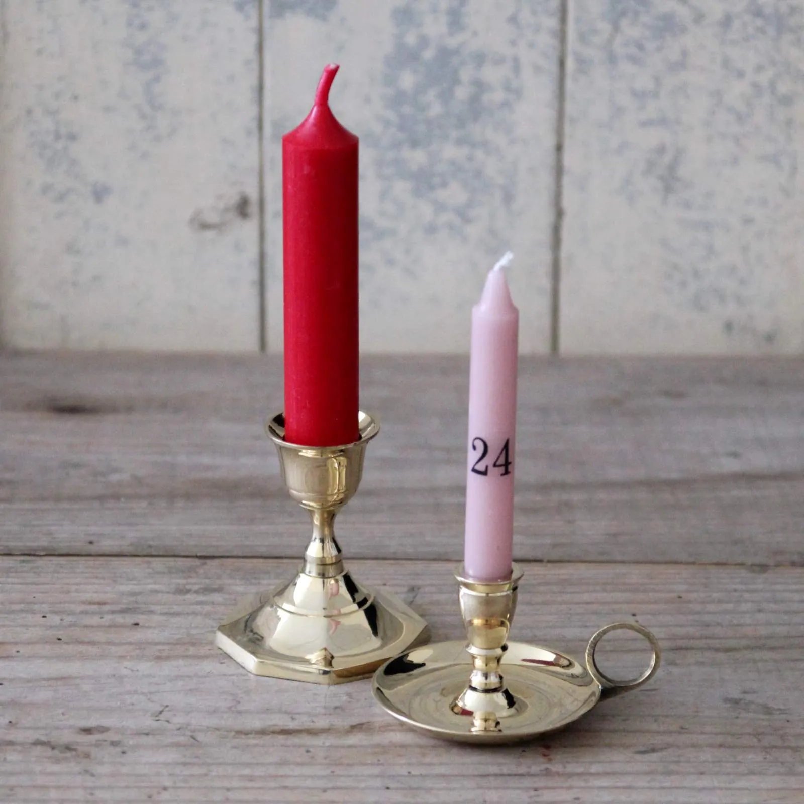 Brass Nightstand Taper Candle Holder