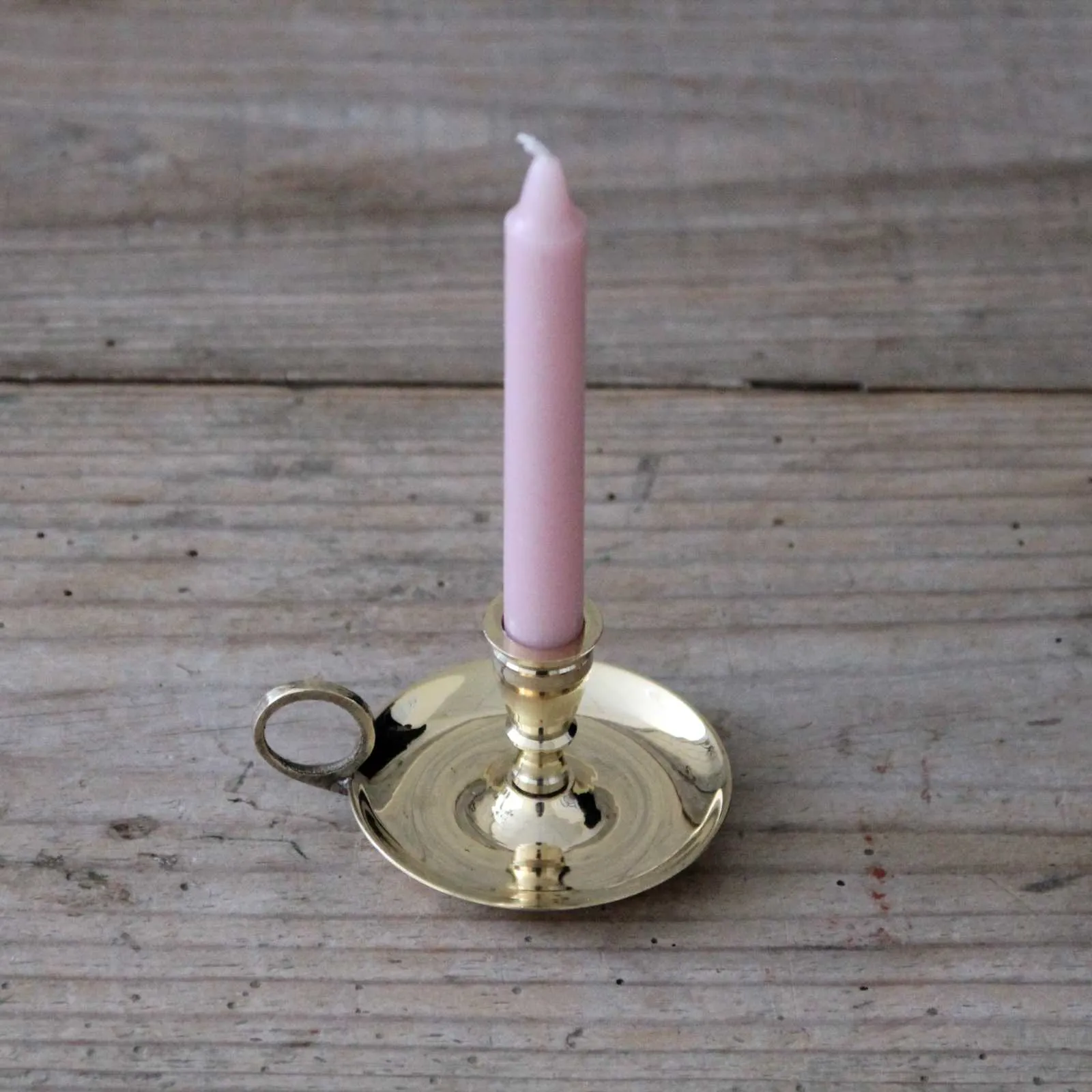 Brass Nightstand Taper Candle Holder