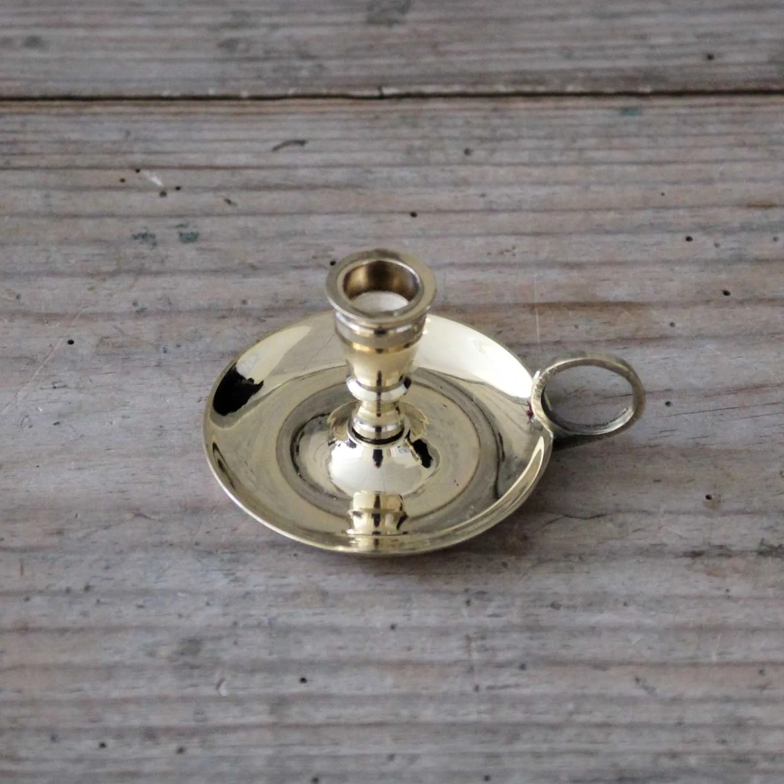 Brass Nightstand Taper Candle Holder