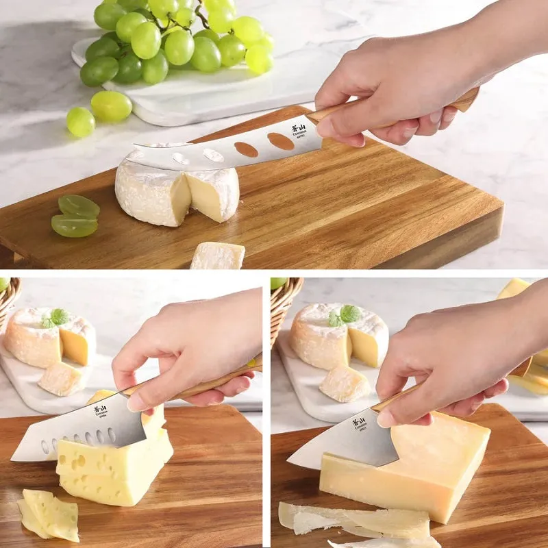 Cangshan 3-Piece Olive Wood Cheese Knife Set