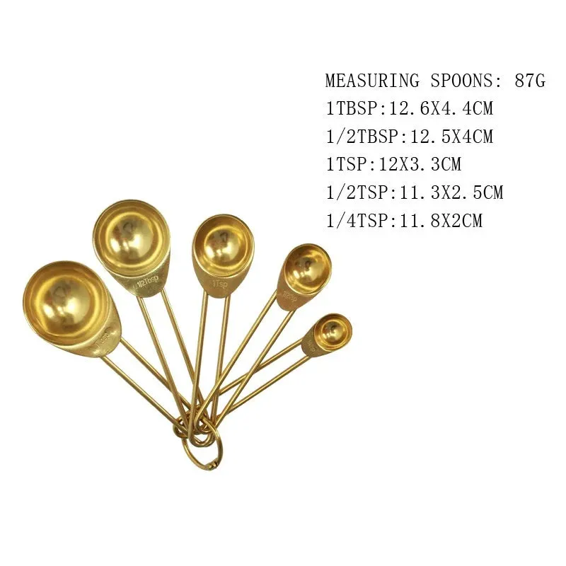 Copper-Plated Stainless Steel Measuring Cup Set