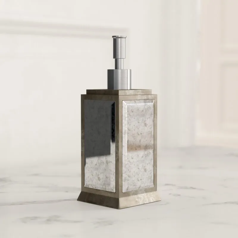 Dibiatu Glass Mirrored Lotion and Soap Dispenser