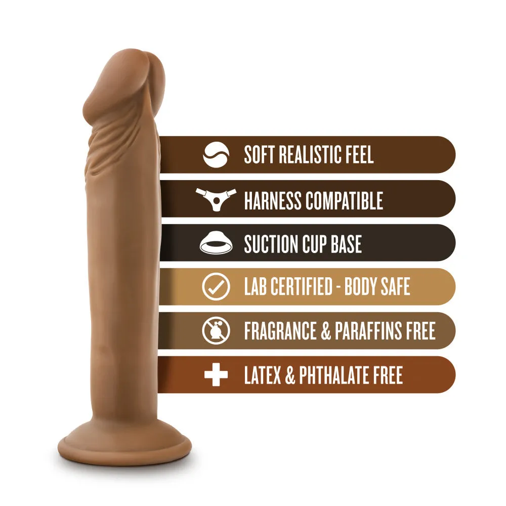 Blush® Dr. Skin 6.5-Inch Realistic Mocha Dildo with Suction Cup Base