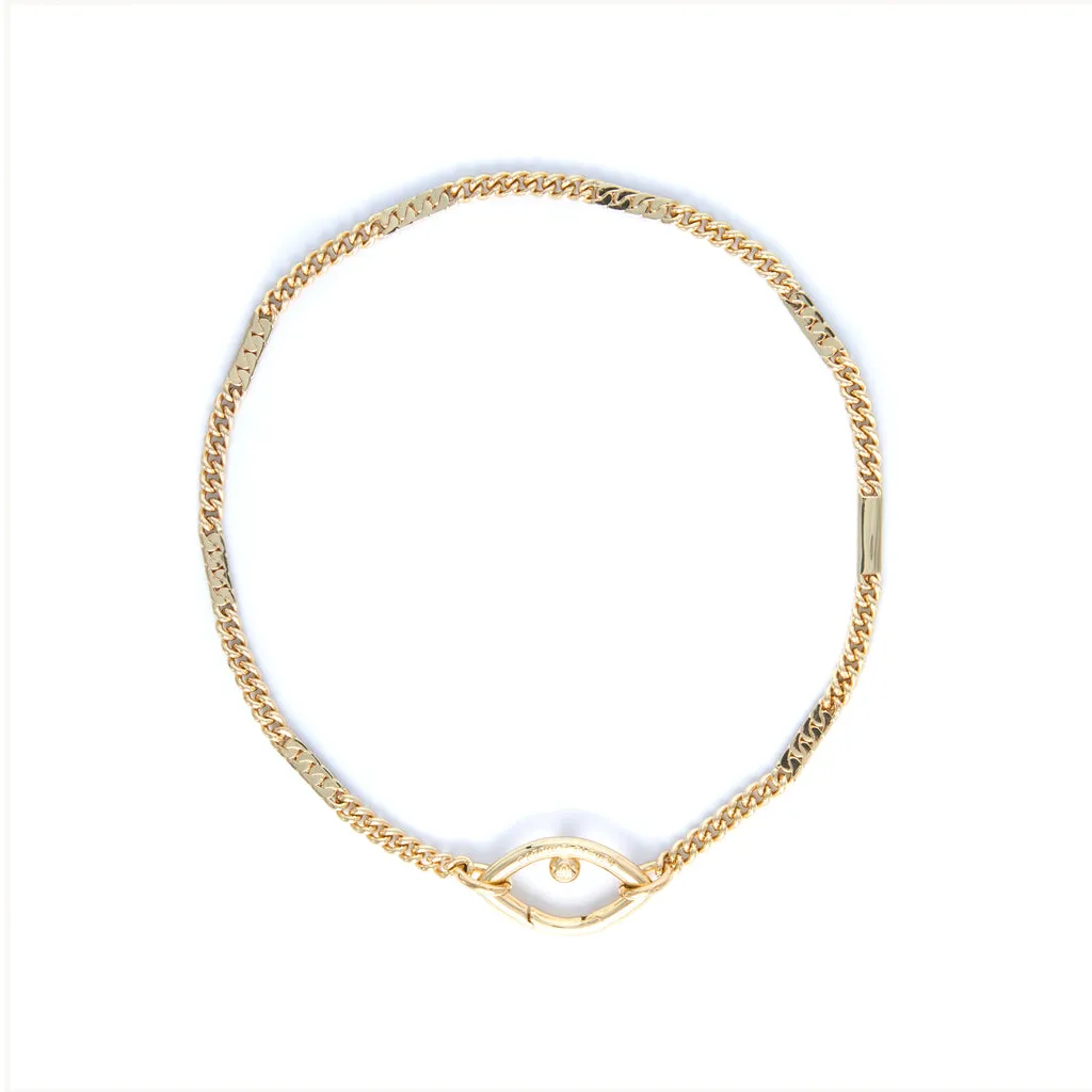 Eye Opener Chain Necklace - 18ct Gold-Plated