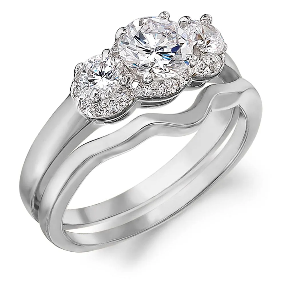 Frozen Trilogy Band Ring Set