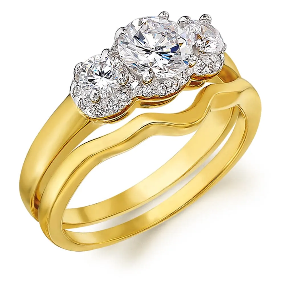 Frozen Trilogy Band Ring Set