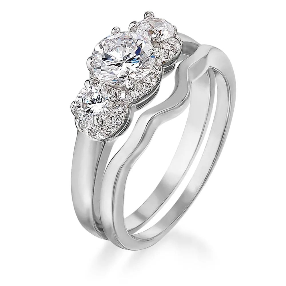 Frozen Trilogy Band Ring Set