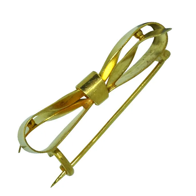 Gold Bow Stock Pin