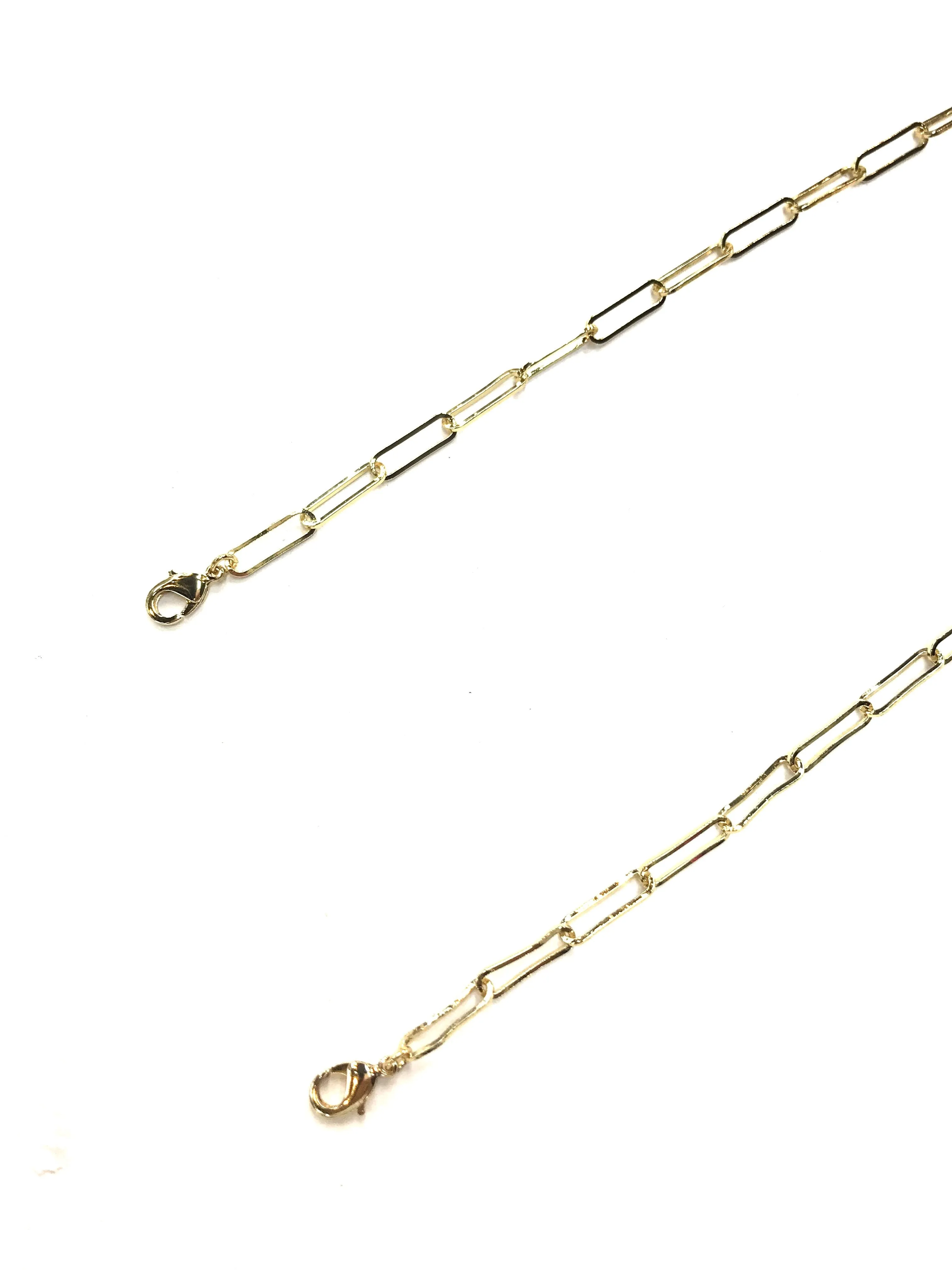 GOLD MEDIUM PAPERCLIP MASK STRAP