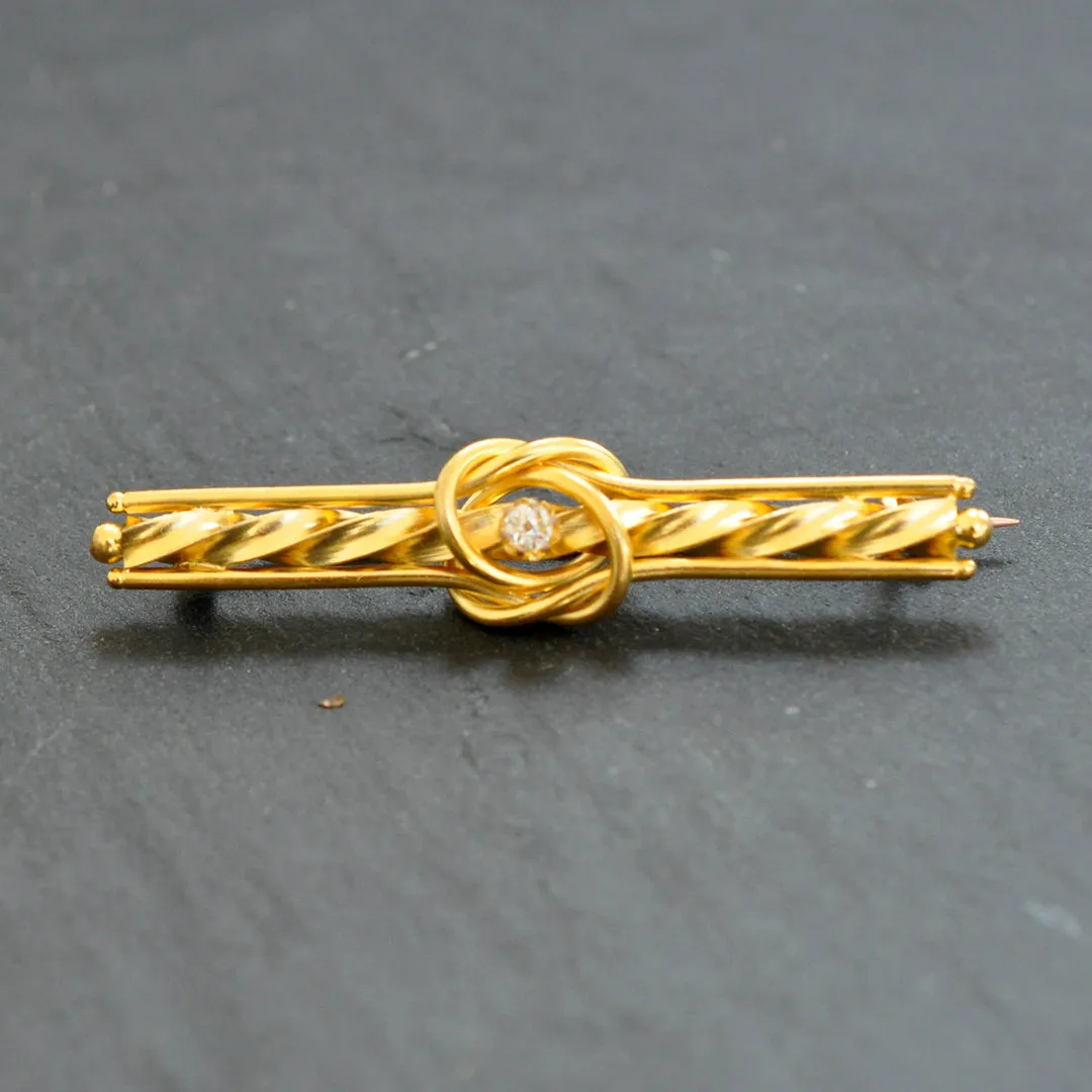 Gold Stock Pin with Diamond