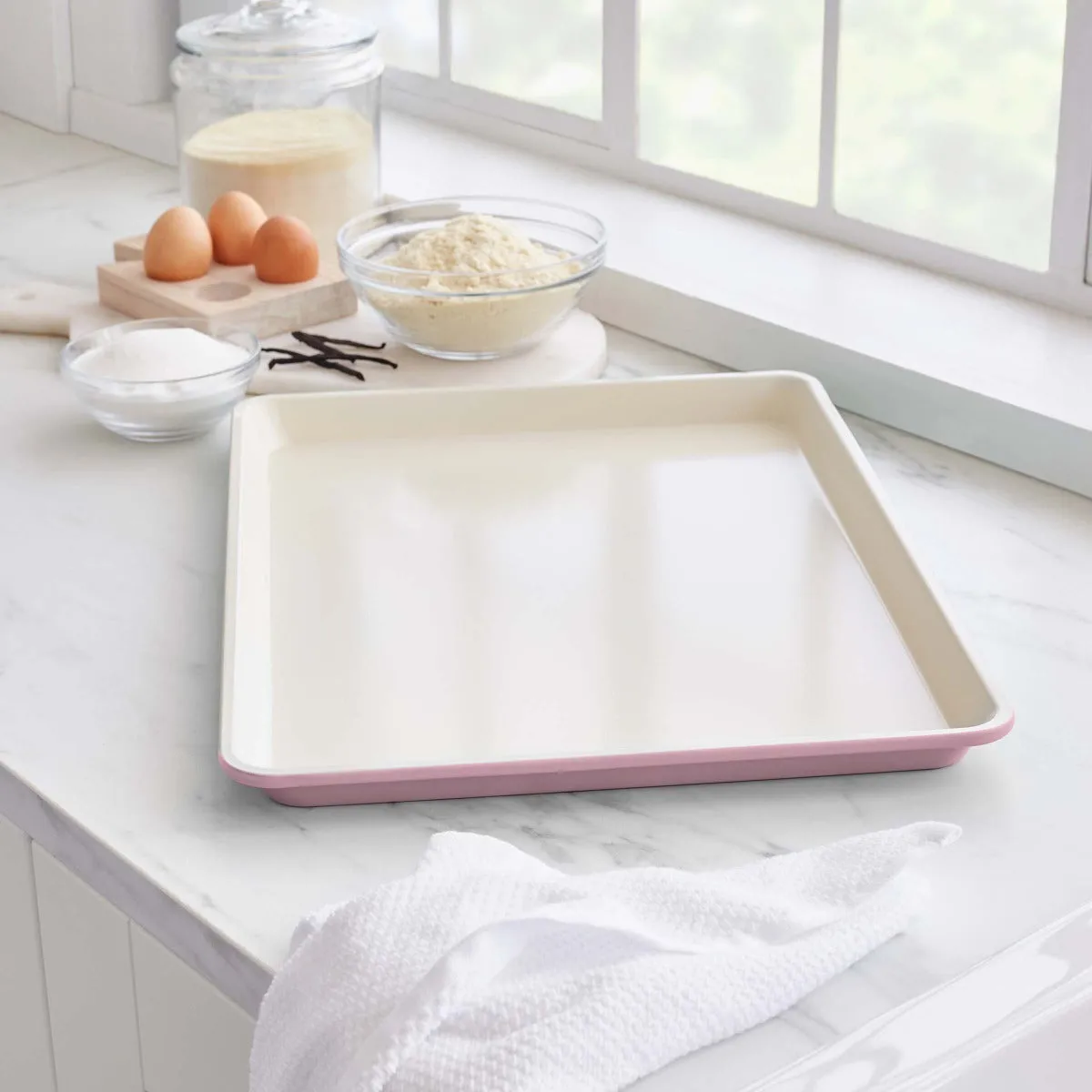 GreenLife Ceramic Nonstick 18" x 13" Cookie Sheet | Pink