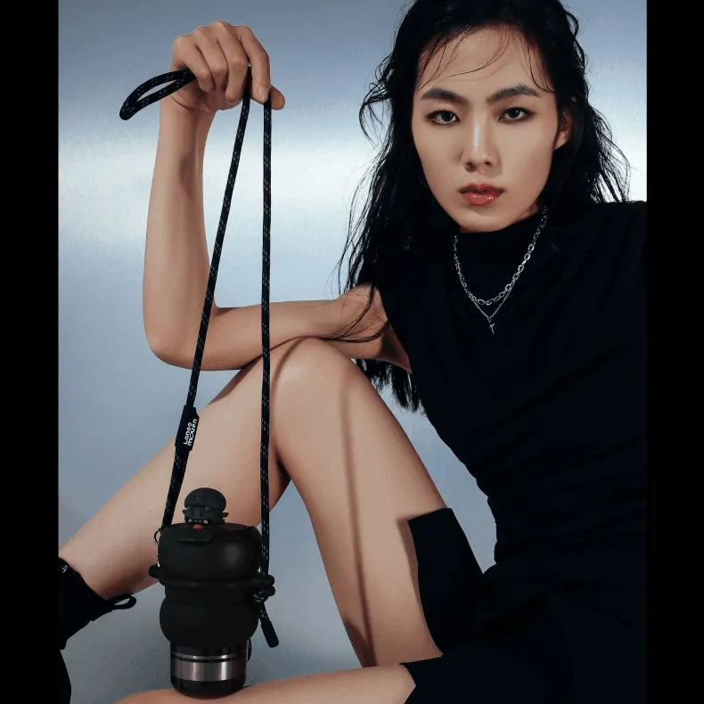 Lane Mouen Coffee Cup Portable Water Cup Fashion Circle Style 380ml