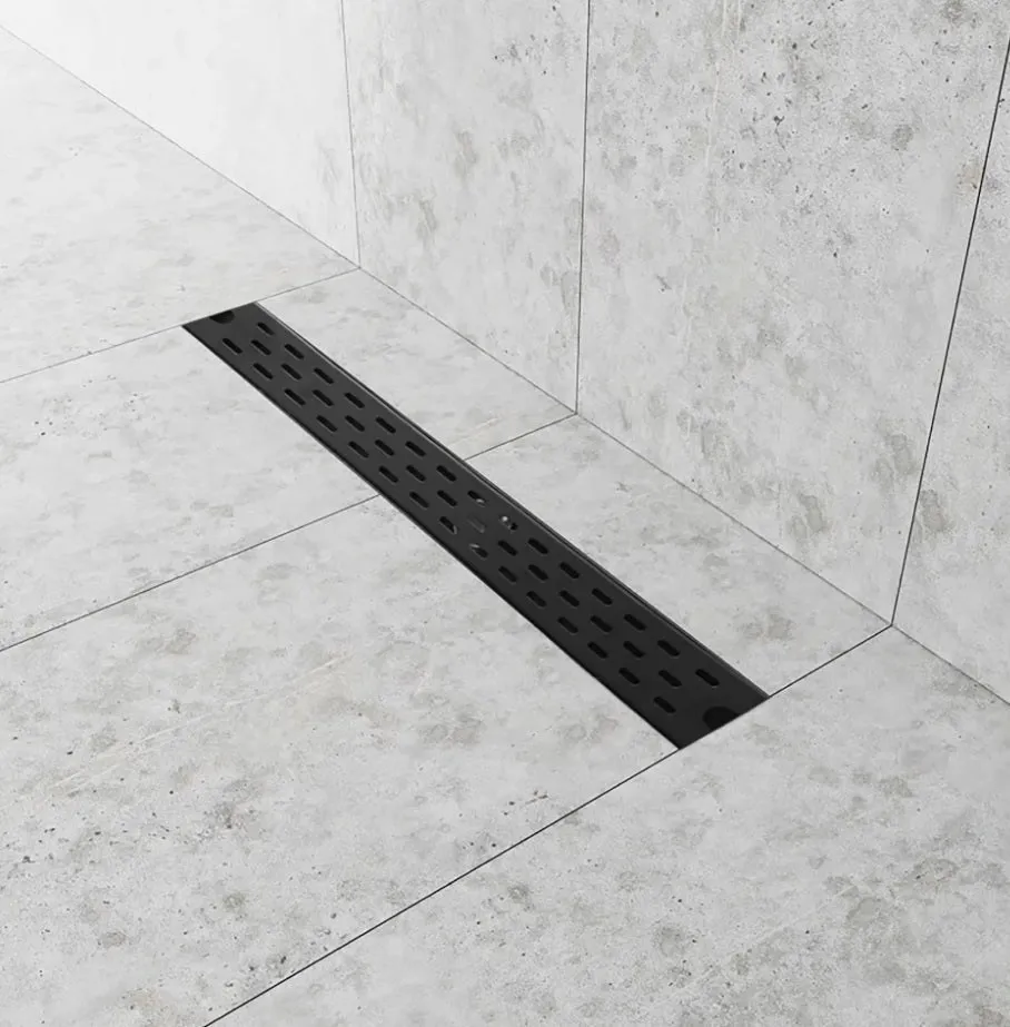 Linear Drain, 24" x 3" Stainless Steel (Black, Gold, Brushed Nickel)
