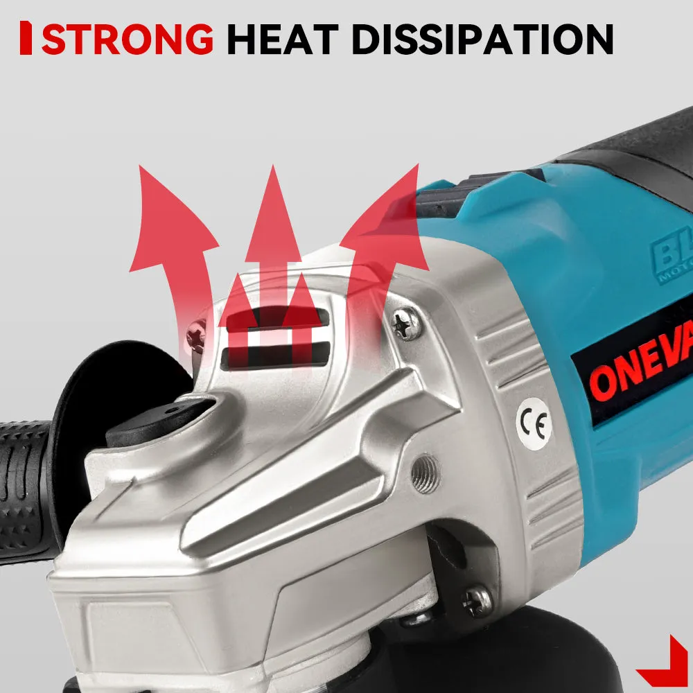 ONEVAN 125mm Brushless Electric Cordless Angle Grinder | For Makita 18V Battery