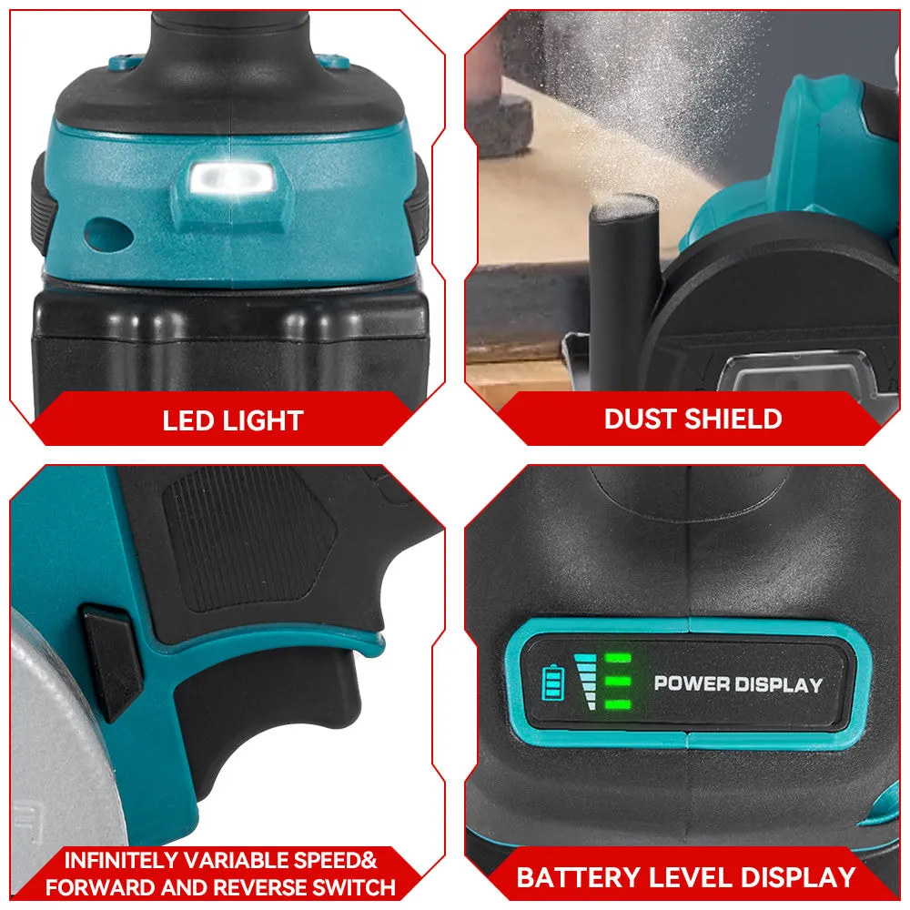 ONEVAN 76mm Brushless Electric Cordless Angle Grinder | For Makita 18V Battery