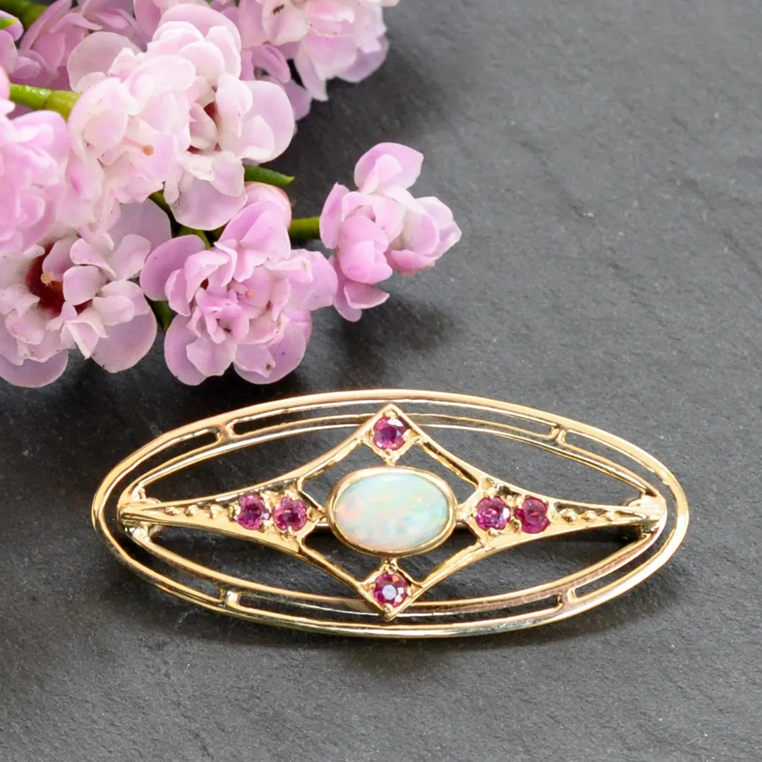 Opal & Ruby Stock Pin