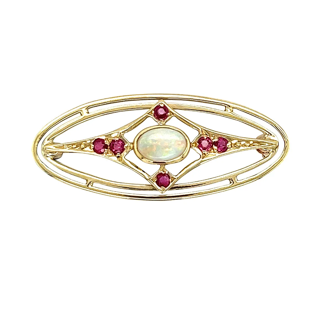 Opal & Ruby Stock Pin