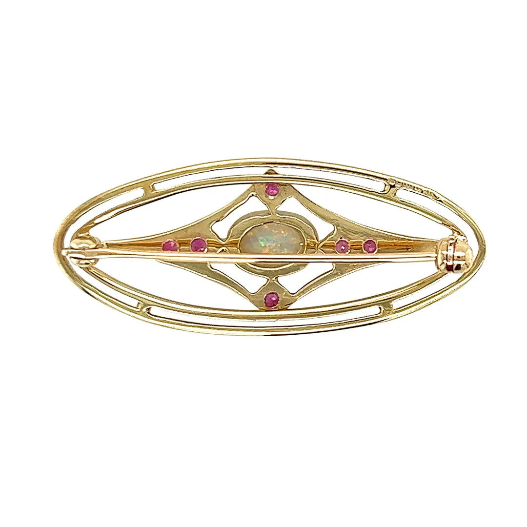Opal & Ruby Stock Pin