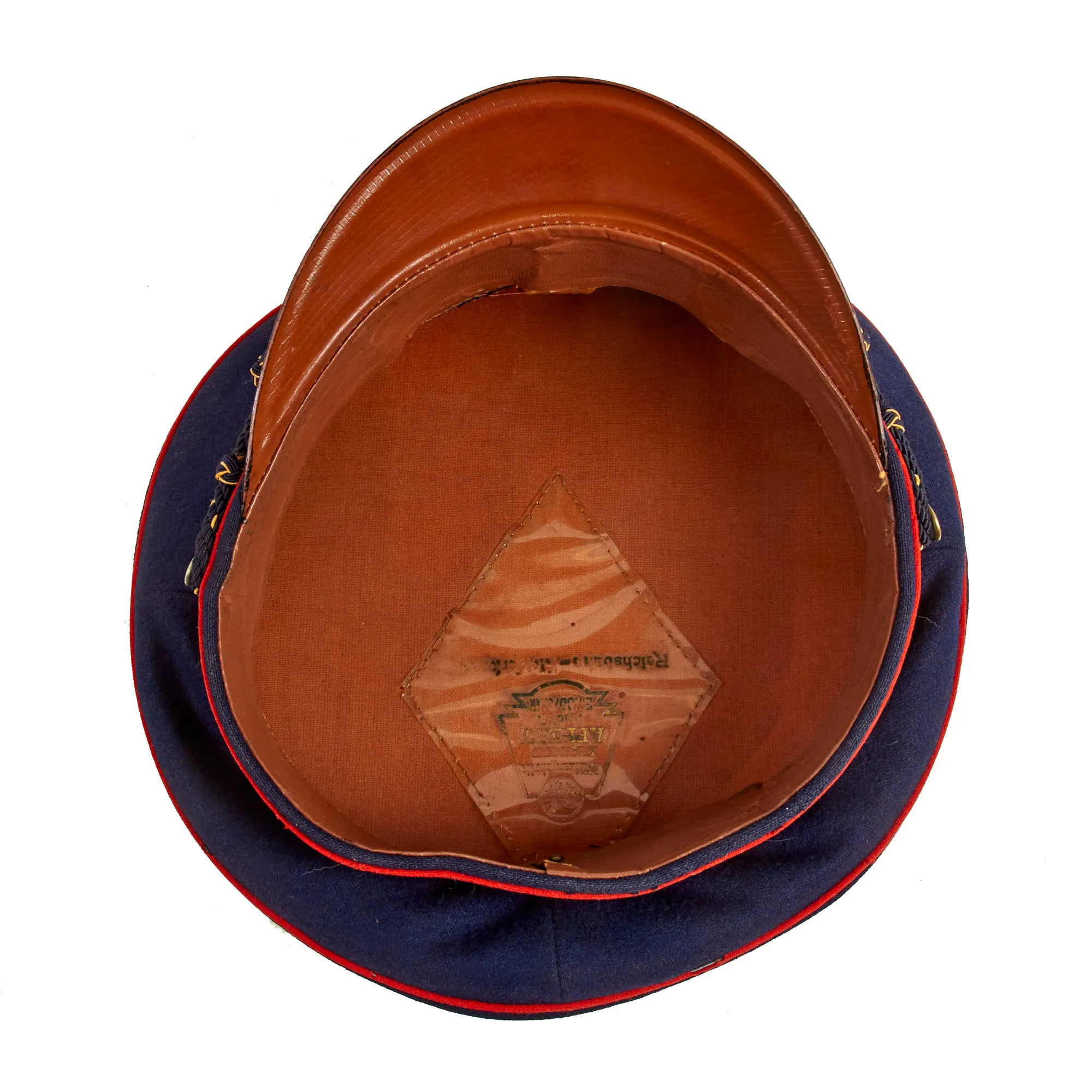 Original WWII German Deutsche Reichsbahn Railway Official’s Schirmmütze Visor Cap by Leopold Appert
