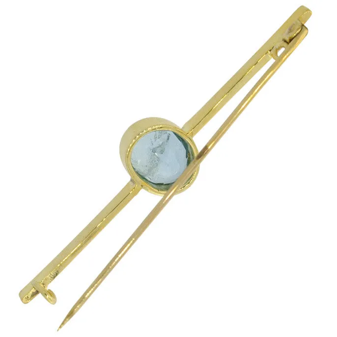 Oval Aquamarine Stock Pin